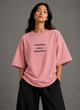 Zellee "Today" Line-Stitch Relaxed Fit Oversized T-Shirt