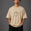 Zellee "Always Smile" Line-Stitch Relaxed Fit Oversized T-Shirt