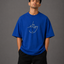 Zellee "Always Smile" Line-Stitch Relaxed Fit Oversized T-Shirt