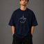 Zellee "Always Smile" Line-Stitch Relaxed Fit Oversized T-Shirt