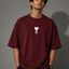 Zellee "Aesthetic Heart" High-Density Embroidered Oversized Relaxed Fit T-Shirt