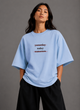 Zellee "Today" Line-Stitch Relaxed Fit Oversized T-Shirt