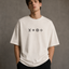 Zellee "Monogram Luxe" High-Density Embroidered Oversized Relaxed Fit T-Shirt