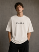 Zellee "Monogram Luxe" High-Density Embroidered Oversized Relaxed Fit T-Shirt
