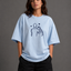 Zellee "Line-Stitch Love Edition" Heavyweight Oversized Relaxed Fit T-Shirt