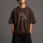 Zellee "Line-Stitch Love Edition" Heavyweight Oversized Relaxed Fit T-Shirt