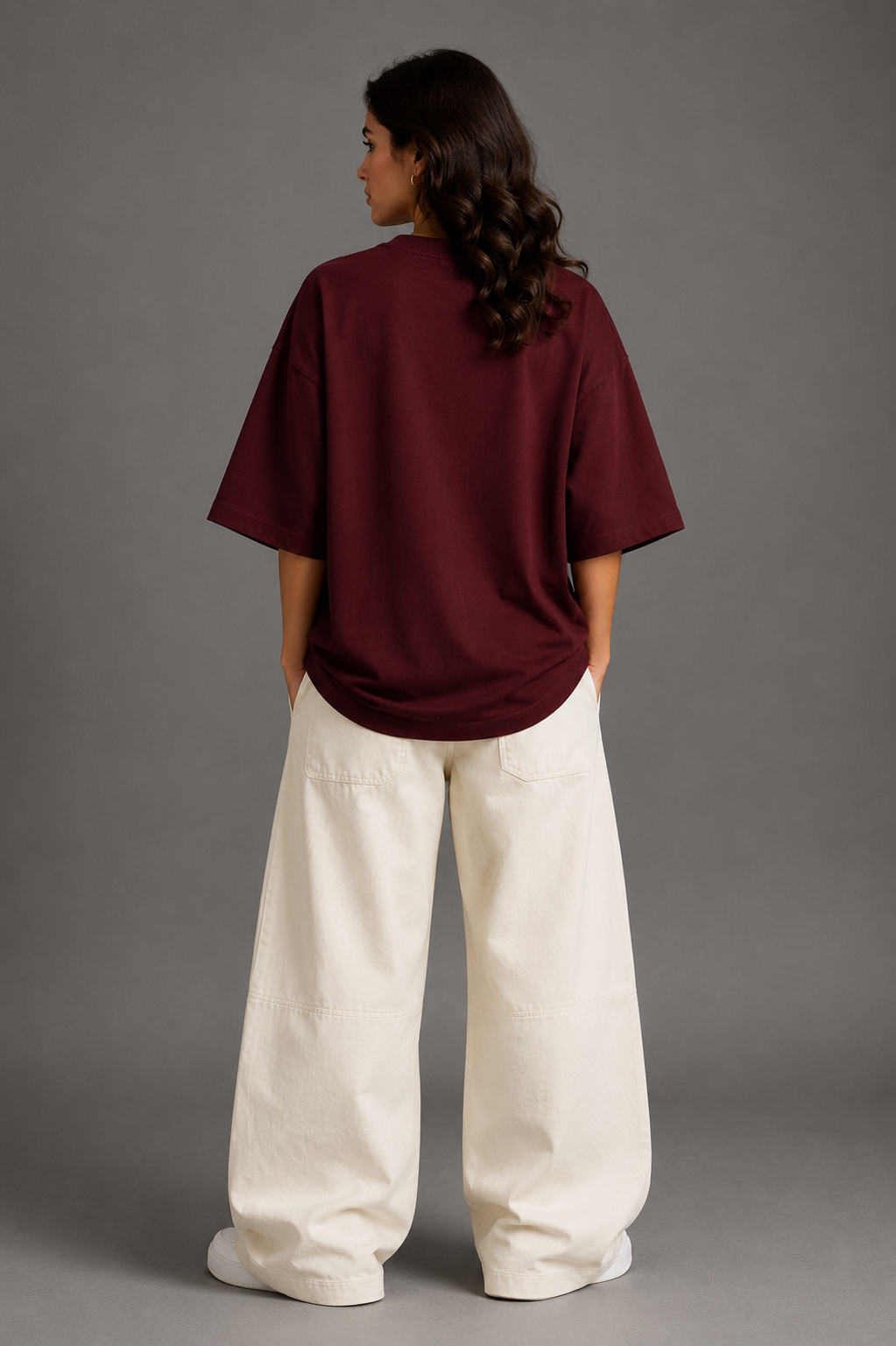 Zellee "Line-Stitch Love Edition" Heavyweight Oversized Relaxed Fit T-Shirt