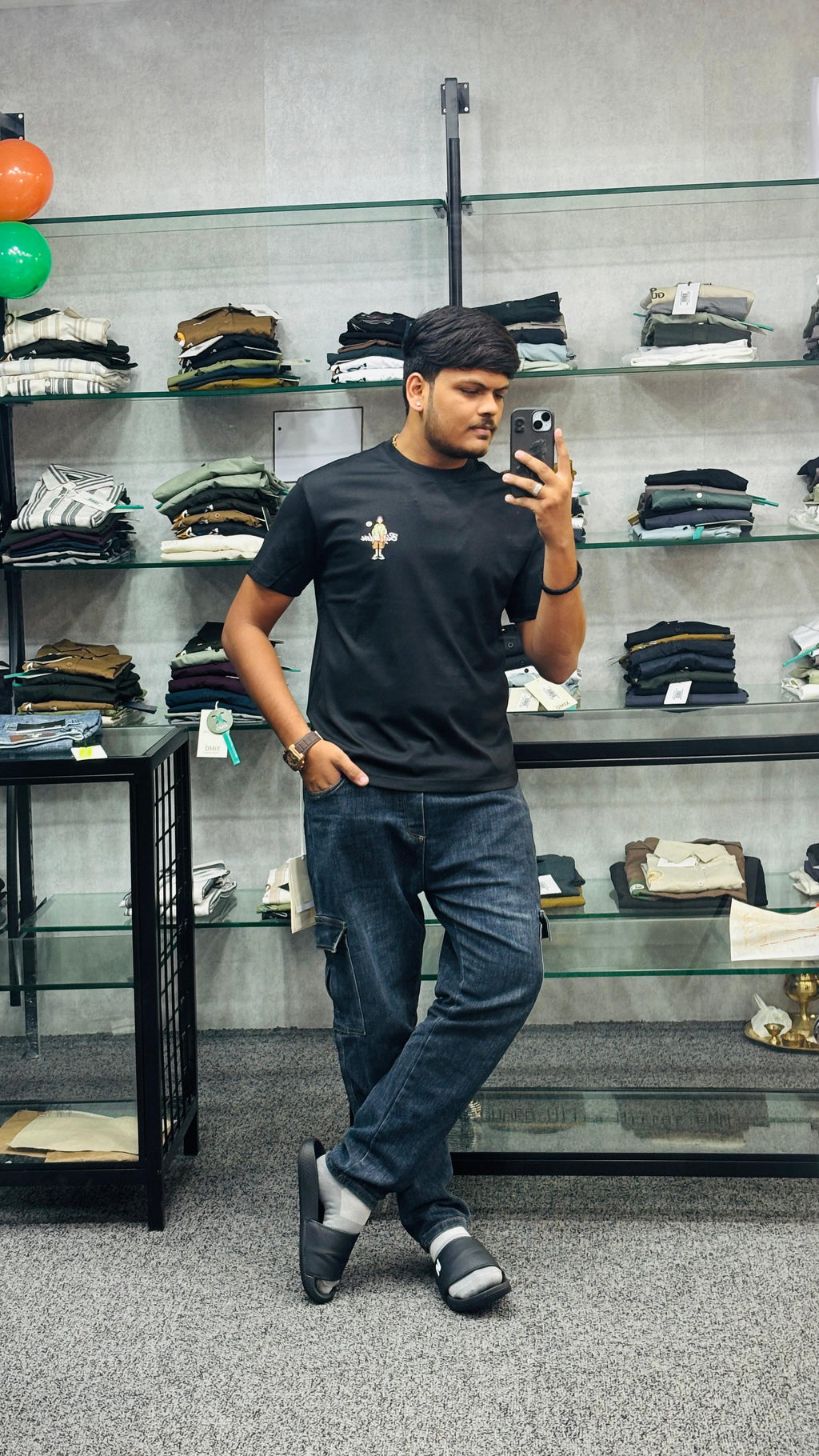 Zellee Imported Oversize Back Printed T-shirt For Mens And Boys(BLACK)