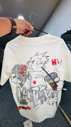 Zellee Imported Oversize Back Printed T-shirt For Mens And Boys(WHITE)