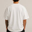 Zellee Premium Green-Eyed Wolf Embroidered Oversized White T-Shirt