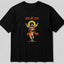 Zellee Premium Oversized Black Embroidered T-Shirt | Jai Shree Ram Lord Hanuman Design | Streetwear Cotton Tee for Men