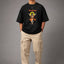 Zellee Premium Oversized Black Embroidered T-Shirt | Jai Shree Ram Lord Hanuman Design | Streetwear Cotton Tee for Men