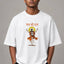 Zellee Premium Oversized Brown Embroidered T-Shirt | Jai Shree Ram Lord Hanuman Design | Streetwear Cotton Tee for Men