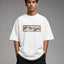 Zellee The Creation of Adam Embroidered Oversized T-Shirt - White