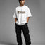 Zellee The Creation of Adam Embroidered Oversized T-Shirt - White