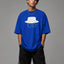 Zellee Minimalist Heisenberg Embroidered Oversized T-Shirt - Olive White