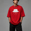Zellee Minimalist Heisenberg Embroidered Oversized T-Shirt - Olive White