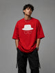 Zellee Minimalist Heisenberg Embroidered Oversized T-Shirt - Olive White