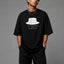 Zellee Minimalist Heisenberg Embroidered Oversized T-Shirt - Olive White