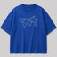 Zellee Men's Oversized T-Shirt with Embroidered World Map