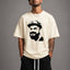Zellee The King Kohli Embroidered Oversized T-Shirt - White