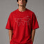 Zellee Men's White Oversized T-Shirt with Embroidered World Map