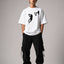 Zellee Men's Oversized Beige Tee with Embroidered Basketball