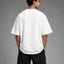 Zellee Men's Oversized Beige Tee with Embroidered Basketball