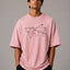 Zellee Men's Oversized T-Shirt with Embroidered World Map