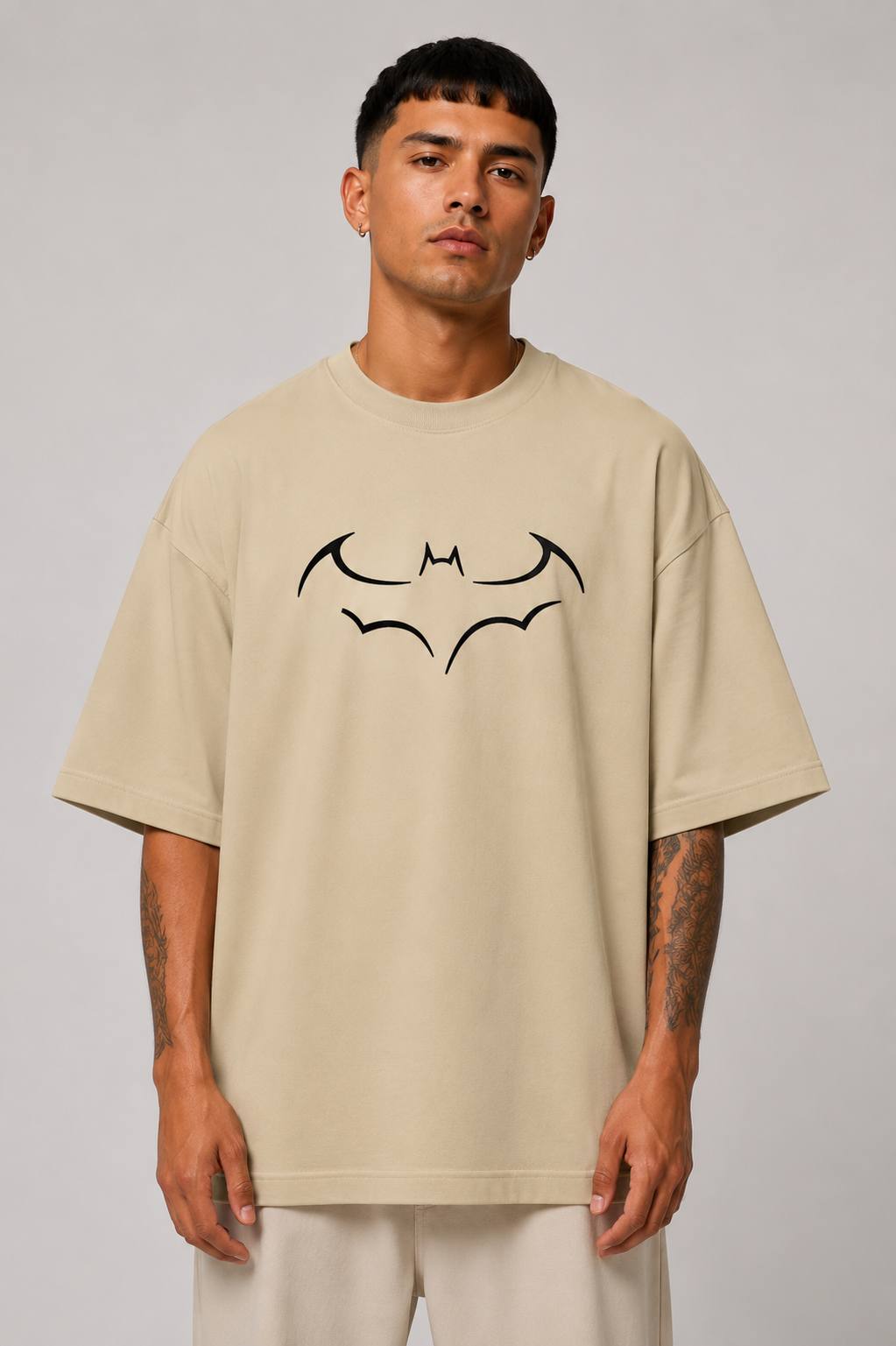 Zellee "Dark Knight" Edition Embroidered Oversized T-Shirt