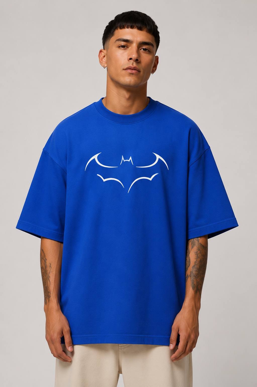 Zellee "Dark Knight" Edition Embroidered Oversized T-Shirt
