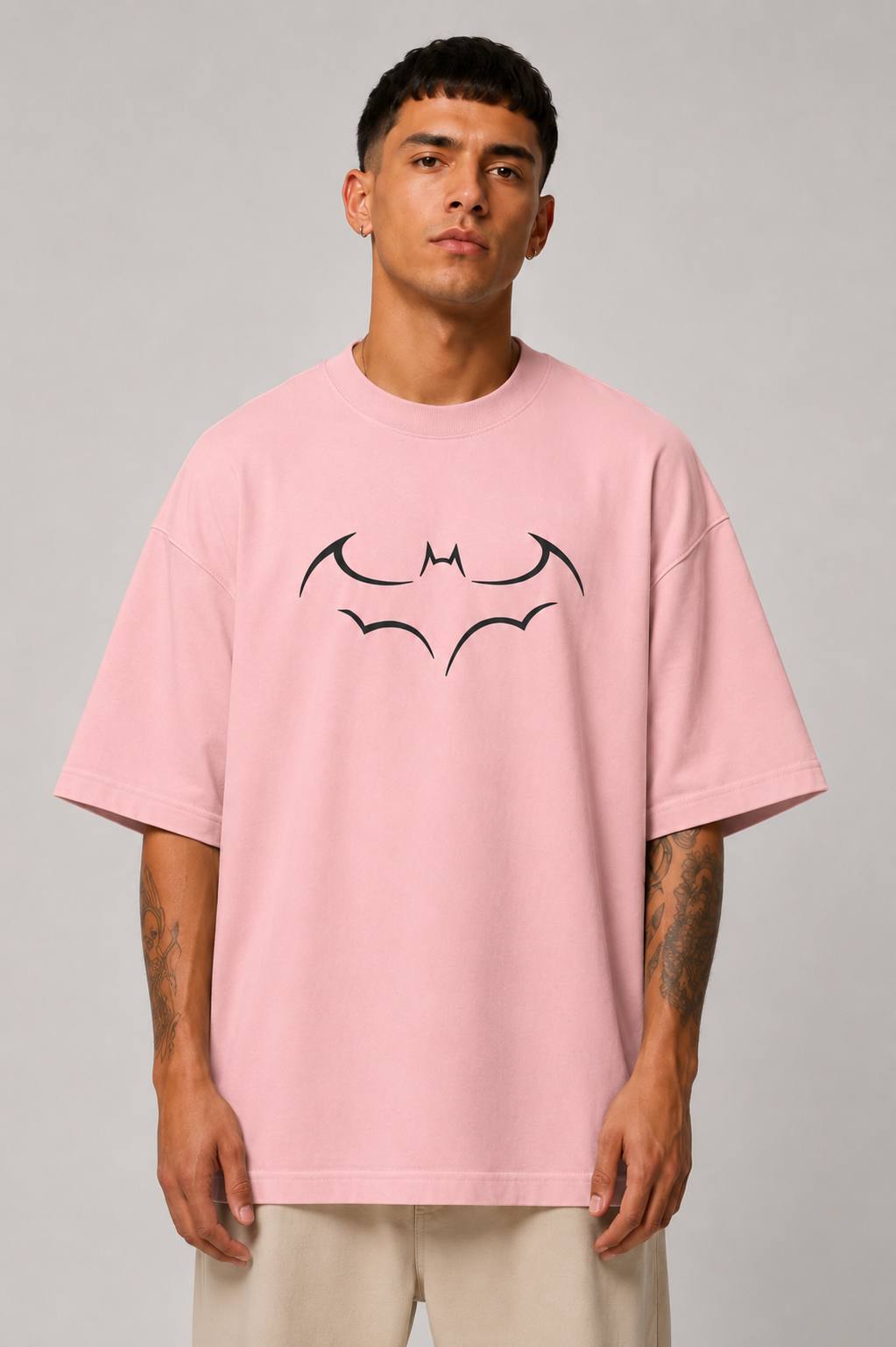 Zellee "Dark Knight" Edition Embroidered Oversized T-Shirt