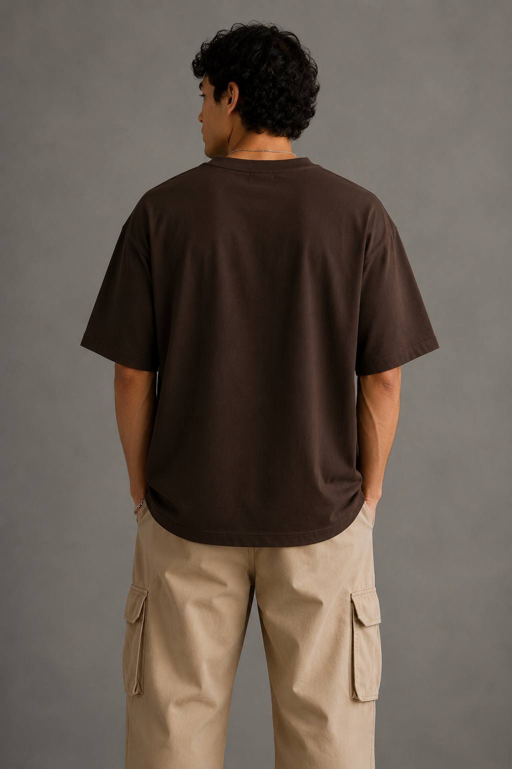 Zellee "Stitch-Art Tiger" Heavyweight Oversized Relaxed Fit T-Shirt