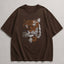 Zellee "Stitch-Art Tiger" Heavyweight Oversized Relaxed Fit T-Shirt