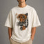 Zellee "Stitch-Art Tiger" Heavyweight Oversized Relaxed Fit T-Shirt