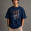 Zellee "Stitch-Art Tiger" Heavyweight Oversized Relaxed Fit T-Shirt
