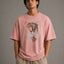 Zellee "Stitch-Art Tiger" Heavyweight Oversized Relaxed Fit T-Shirt