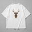 Zellee "Majestic Stag" High-Density Embroidered Oversized Relaxed Fit T-Shirt