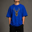 Zellee "Majestic Stag" High-Density Embroidered Oversized Relaxed Fit T-Shirt