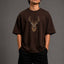 Zellee "Majestic Stag" High-Density Embroidered Oversized Relaxed Fit T-Shirt