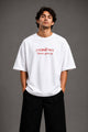 Zellee "Never Give Up" Sanskrit Embroidered Oversized Relaxed Fit T-Shirt