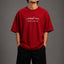Zellee "Never Give Up" Sanskrit Embroidered Oversized Relaxed Fit T-Shirt