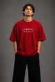 Zellee "Never Give Up" Sanskrit Embroidered Oversized Relaxed Fit T-Shirt