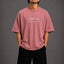Zellee "Never Give Up" Sanskrit Embroidered Oversized Relaxed Fit T-Shirt