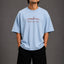 Zellee "Never Give Up" Sanskrit Embroidered Oversized Relaxed Fit T-Shirt