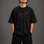 Zellee "Go With The Flow" Sanskrit Embroidered Oversized Relaxed Fit T-Shirt