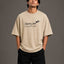 Zellee "Go With The Flow" Sanskrit Embroidered Oversized Relaxed Fit T-Shirt