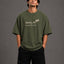 Zellee "Go With The Flow" Sanskrit Embroidered Oversized Relaxed Fit T-Shirt