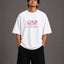 Zellee "Prarambh" High-Density Script Embroidered Oversized Relaxed Fit T-Shirt