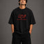 Zellee "Prarambh" High-Density Script Embroidered Oversized Relaxed Fit T-Shirt